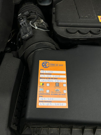 Etichetă Autocolantă/ Cartonată Personalizată Schimb Ulei Service Auto