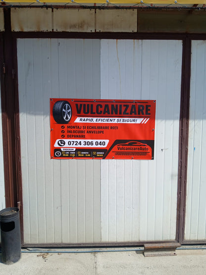Banner personalizat Service auto / Vulcanizare / Salon / Frizerie / Detailing / Spălătorie
