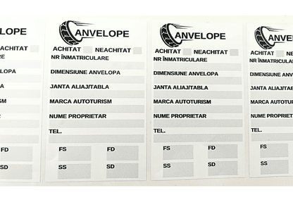Etichetă autocolantă anvelope/hotel de anvelope 10X6 cm