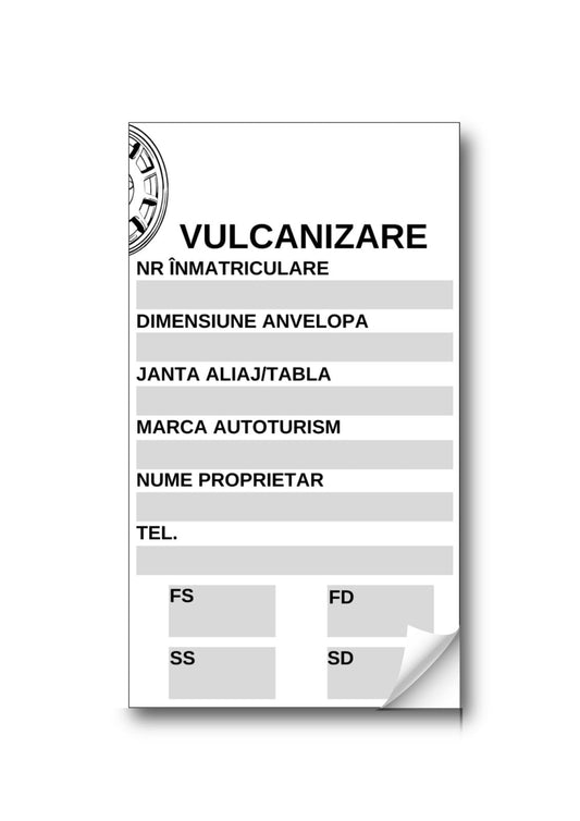 Etichetă autocolantă anvelope/hotel de anvelope 10X6 cm