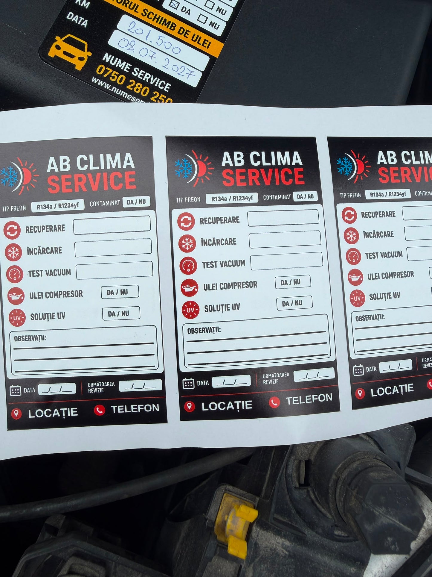 Etichetă Autocolantă/ Cartonată pentru Freon-Climă