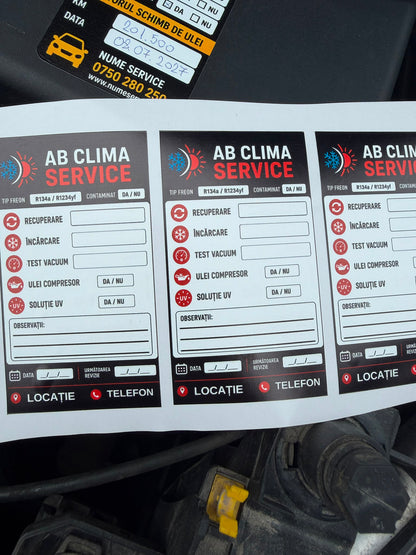 Etichetă Autocolantă/ Cartonată pentru Freon-Climă