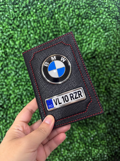 Portofel Acte Auto Personalizat cu Sigla Auto/Poza Preferată si Numar Inmatriculare/Citat