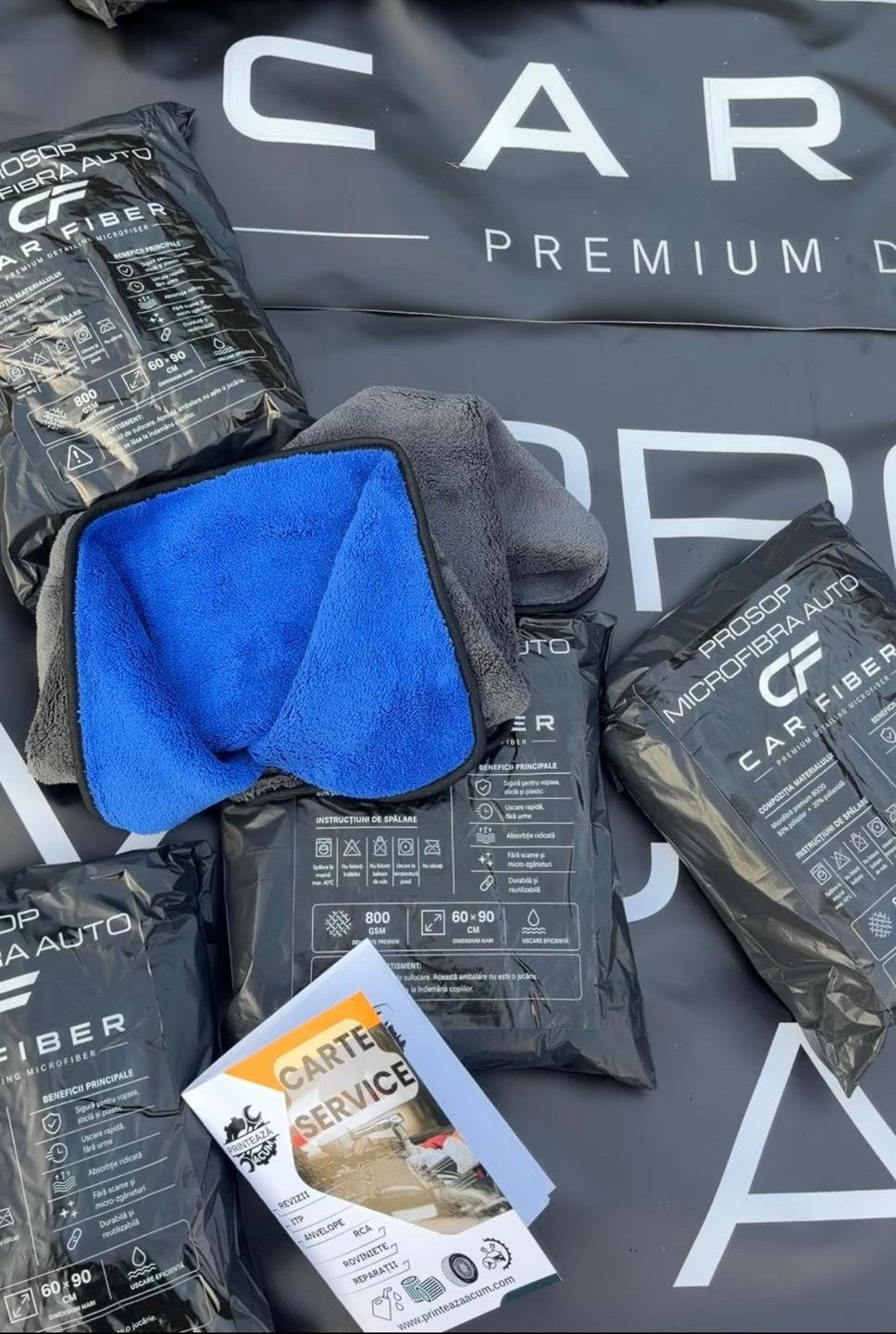 Prosop auto microfibră CAR FIBER 60X90 cm